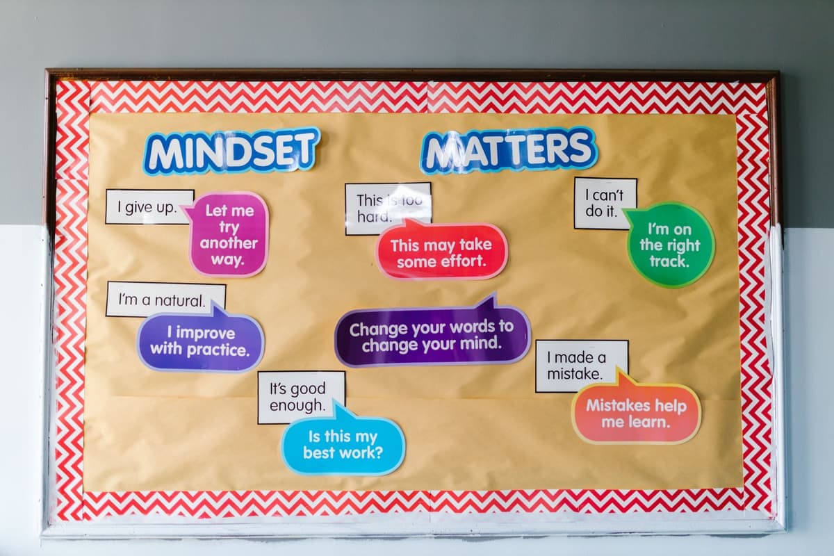 A classroom bulletin board display