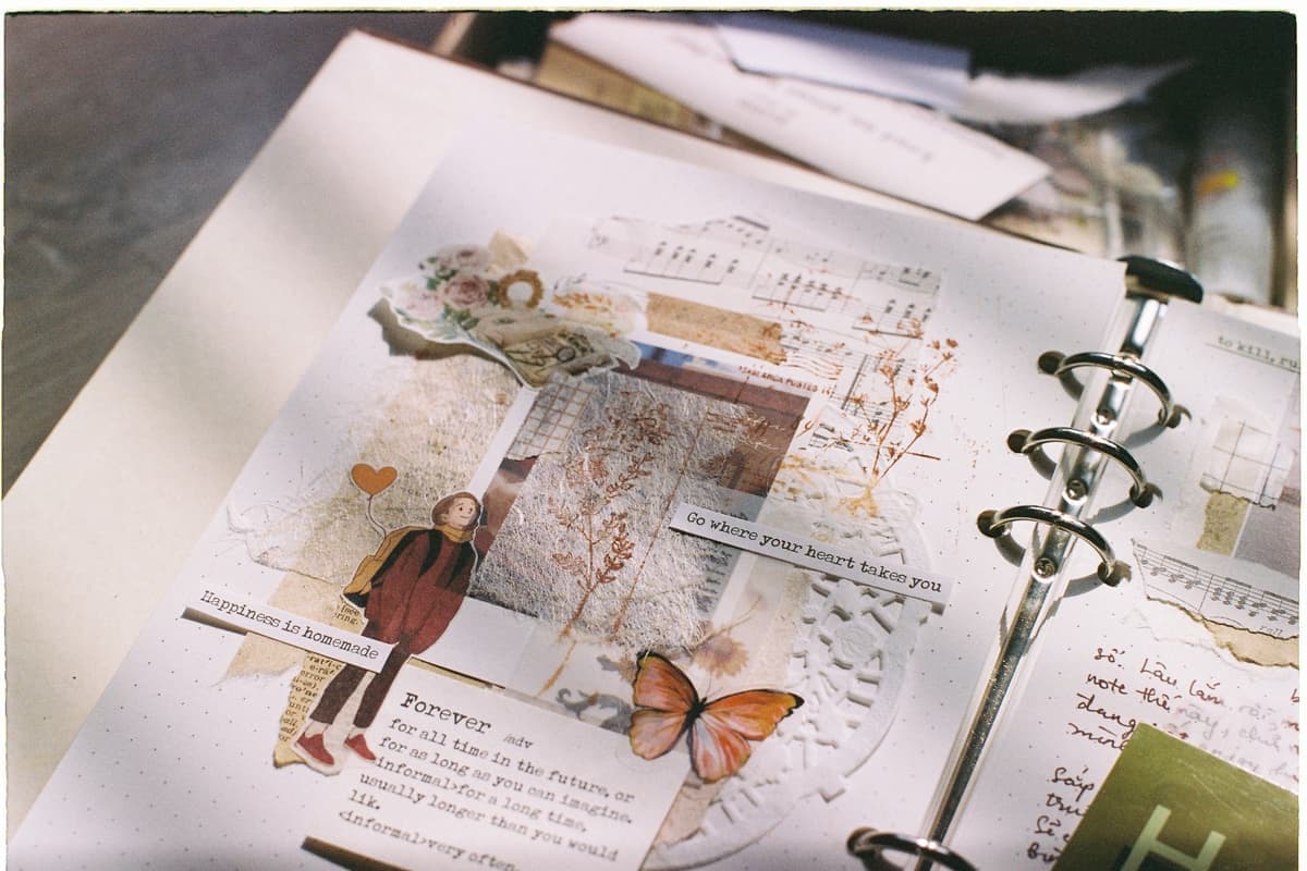 Scrapbook album pages and paper craft supplies